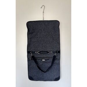 Travel Garment Bag with Shoulder Strap - Black